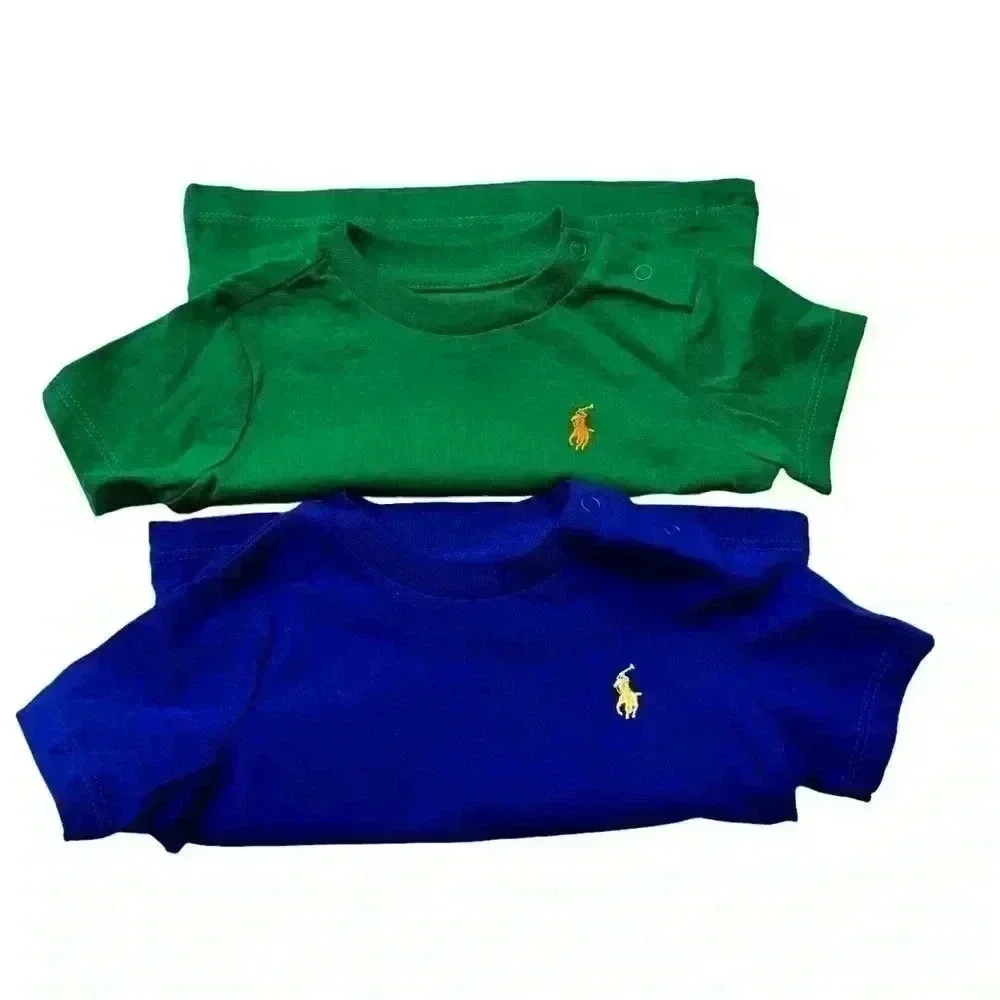 Ralph Lauren Boys Cotton Jersey Crewneck INFANT TEE BUNDLE •Size 3 month…